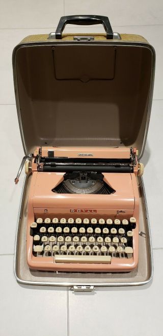 1950s Royal De Luxe Typewriter Bubble Gum Pink