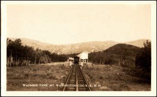 Waumbek Tank,  Mt.  Washington Cog R.  R. ,  Nh Rail Line Real Photo Rppc Postcard