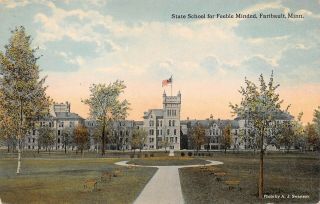 Lps42 Faribault Minnesota State School For Feeble Minded Vintage Postcard