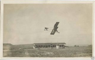 First Aircraft Landing In Prineville,  Oregon & 1912 Real Photo Postcard