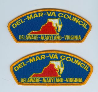 Del - Mar - Va Council T - 1 (rare) And Ta - 3 (d2 On Reverse Side)