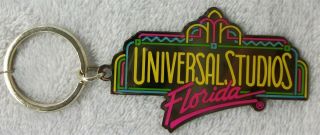 Universal Studios Florida Colorful Keychain Ring Fob Htf