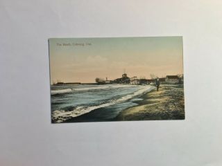 Cobourg Ontario Postcard " The Beach " A Carte Postale Post Card Circa 1907