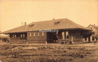 T & N O Port Arthur Depot,  Passenger Railroad Station Early Post Card