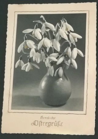 Vintage Postcard Easter In German,  Herzliche Ostergrüße