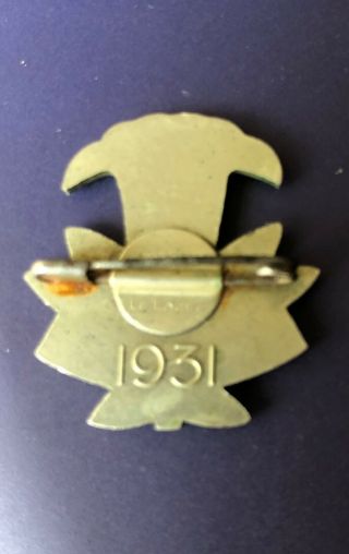 1931 WORLD SCOUT MOOT KANDERSTEG SWITZERLAND,  PARTICIPANT PIN BADGE 6