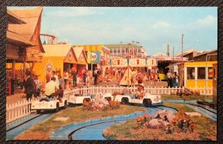 Vintage Fairground By Day Barry Island (south Wales) Uk Postcard Pc Rides