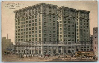 1911 Oklahoma City Okc Postcard Electric Terminal Building Interurban Albertype