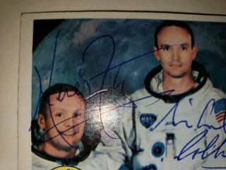 Man On The Moon Autographed Neil Armstrong,  Michael Collins,  & Buzz Aldrin Card 2