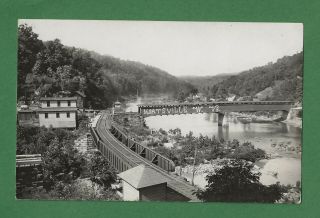 Rppc View Of Old Covered Bridge Across Tygart River To Moatsville,  Wv 1908,  Xf