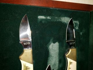 1986 3 of 25 KERSHAW 5 Knives - Scrimshaw deer in the box 12