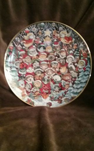 Santa Claws (christmas Cats) Collector Plate