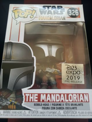 2019 Disney D23 Expo Exclusive The Mandalorian Funko Pop & Limited Release Pin