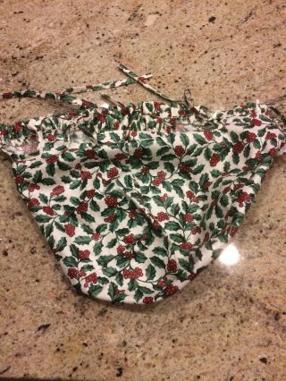 Longaberger Cranberry Basket Oe Liner Only Holly Berry Christmas