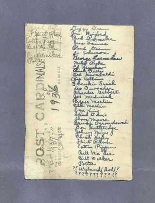 1931 World Champions St.  Louis Cardinals Baseball Team Postcard RPPC 2