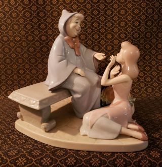 Lladro Cinderella & The Fairy Godmother Figurine Signed Limited Edition
