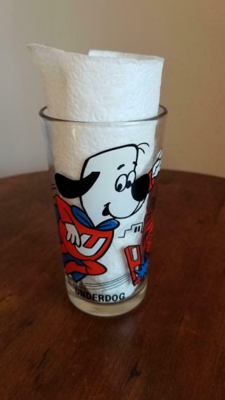 Vintage Underdog Pepsi Collector Cartoon Promotional Drinking Glass Tumbler