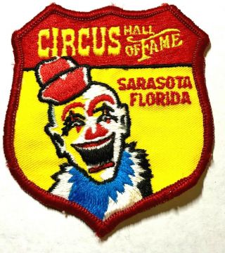 Vintage Circus Hall Of Fame Patch Sarasota Florida