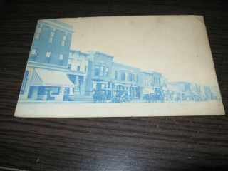 Picture Of Town In Blue And Grey Post Card Circa 1908