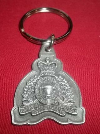 Royal Canadian Mounted Police Mountie Rcmp Grc Key Chain Keyring Fob 117rk Lqqk