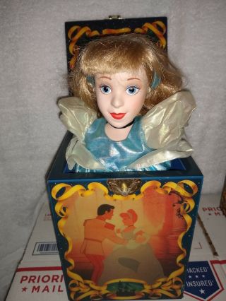 Enesco Music Box Disney Cinderella Jack In The Box Limited Edition