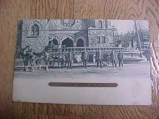 1910 Meadville Pa Fire Department Horse Drawn Taylor Truck Postcard
