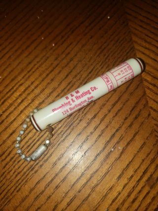 Vintage Toothpick Holder Keychain With Local Advertising Logansport In