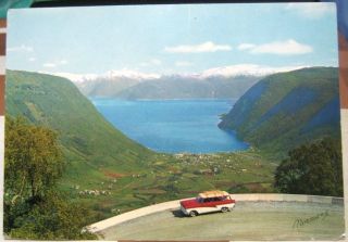 Norway Vik In Sogn.  Hella And Fjaerlandsfjord In The Background - Posted 1965