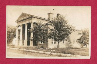 Petersburg,  Wv,  Grant County Court House Real Photo Postcard View Ca 1907,  Vf