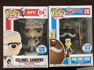 Colonel Sanders W Cane & King Ding Dong Funko Pop Funko Shop Exclusive