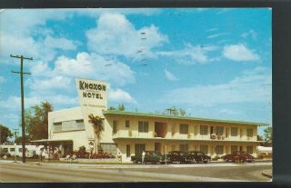 1953 Knoxon Motel Miami Florida Postcard Motel