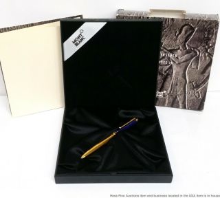 Montblanc Meisterstuck Ramses II Sterling Silver Vermeil Pen Box Papers 2