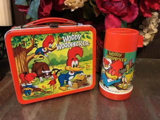 1972 Woody Woodpecker Lunchbox W/thermos