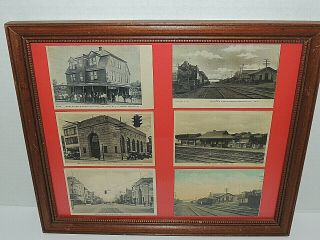 (6) Rppc Frackville,  Pa.  Reading Depot,  P & R Depot,  Westminster Hotel,  Framed