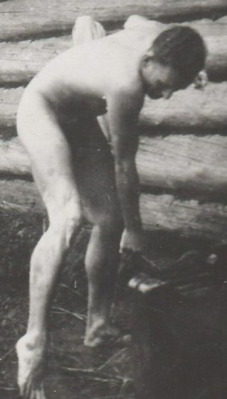048 Vintage Photo Soldier Nackte Nackter Bathing Water Tub Gay Int?