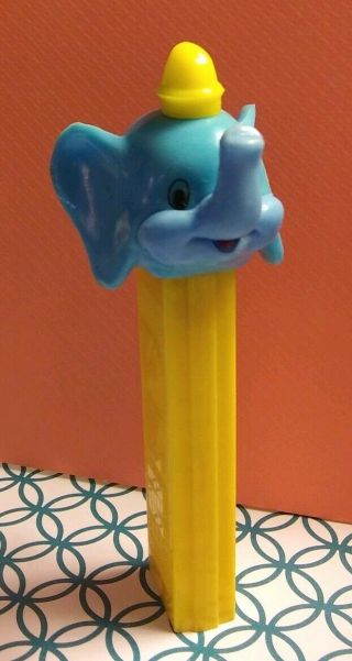 Dumbo Blue Elephant Pez Dispenser No Feet Austria Pat 3,  410,  455 Disney