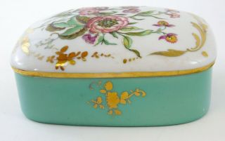 Vintage Pate de Limoges Couleuvre France Trinket Box Gold Hand Painted Floral 5