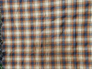 Vintage Pendleton Brown Blue Plaid Wool Blanket USA Made 58 x 84 in Camp Picnic 7
