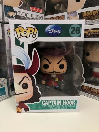 Funko Pop Disney: Peter Pan: Captain Hook 26 - Vaulted / Rare W/ Protector