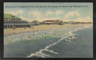 B1433 Wrightsvill Beach 1944 Postcard Wilmington North Carolina
