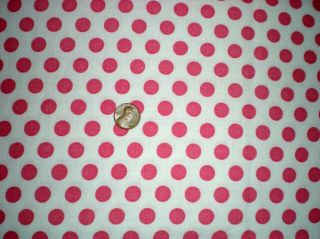Pink Polka Dot Full Vtg Feedsack Quilt Sewing Doll Clothes Craft Sewing Fabric