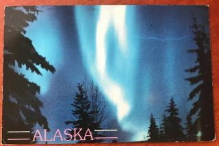 Alaska Ak Northern Lights Postcard Old Vintage Card View Standard Souvenir Post