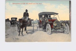 Antique Postcard Black Americana Conveyances Of The Old South And The 1912 P