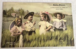 Bailey Pianos Advertising Postcard Farmer 