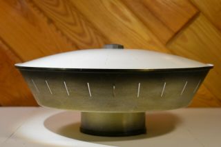 Vintage Mid Century Modern Atomic Ufo Saucer Ceiling Light Fixture Flush Mount