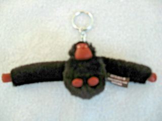 Kipling Davine Black Thumb Sucking Monkey Key Chain