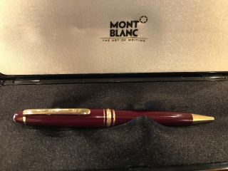 Gold Meisterstuck Mont Blanc 164r Ballpoint Pen W/case & Box And Booklet.
