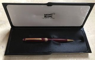 Gold Meisterstuck Mont Blanc 164R Ballpoint Pen w/Case & Box and booklet. 4