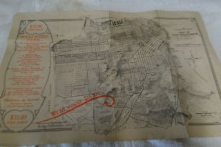 Antique 1916 Chevalier Map Of San Francisco Westwood Park $35.  00 Per Foot