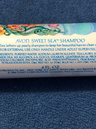 Avon Sweet Sea Shampoo Vintage Rare 1986 Tomy 2
